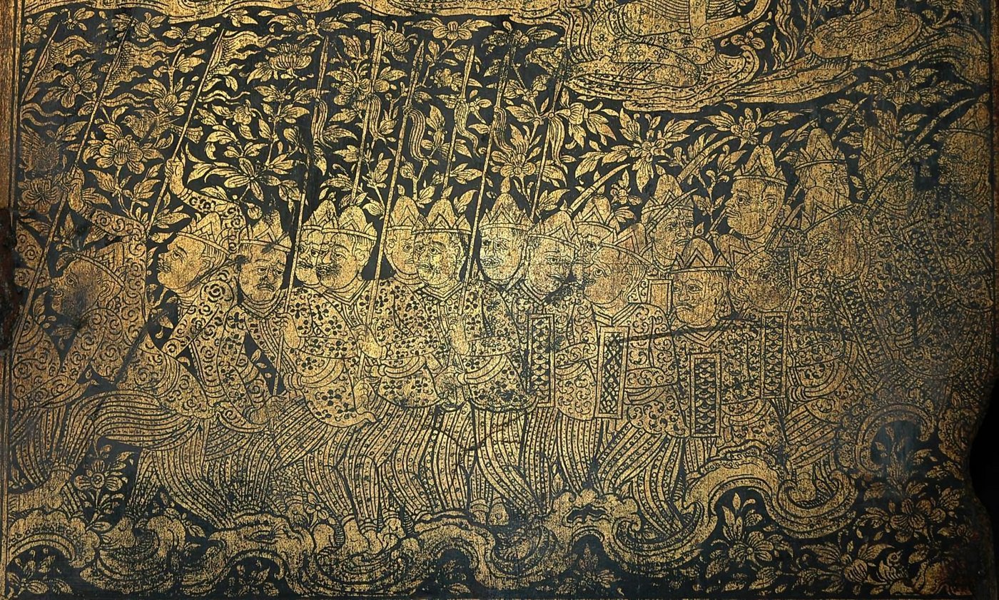 ลายรดน้ำ ตู้พระธรรมอยุธยา